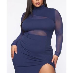 Mesh MIDI Dress